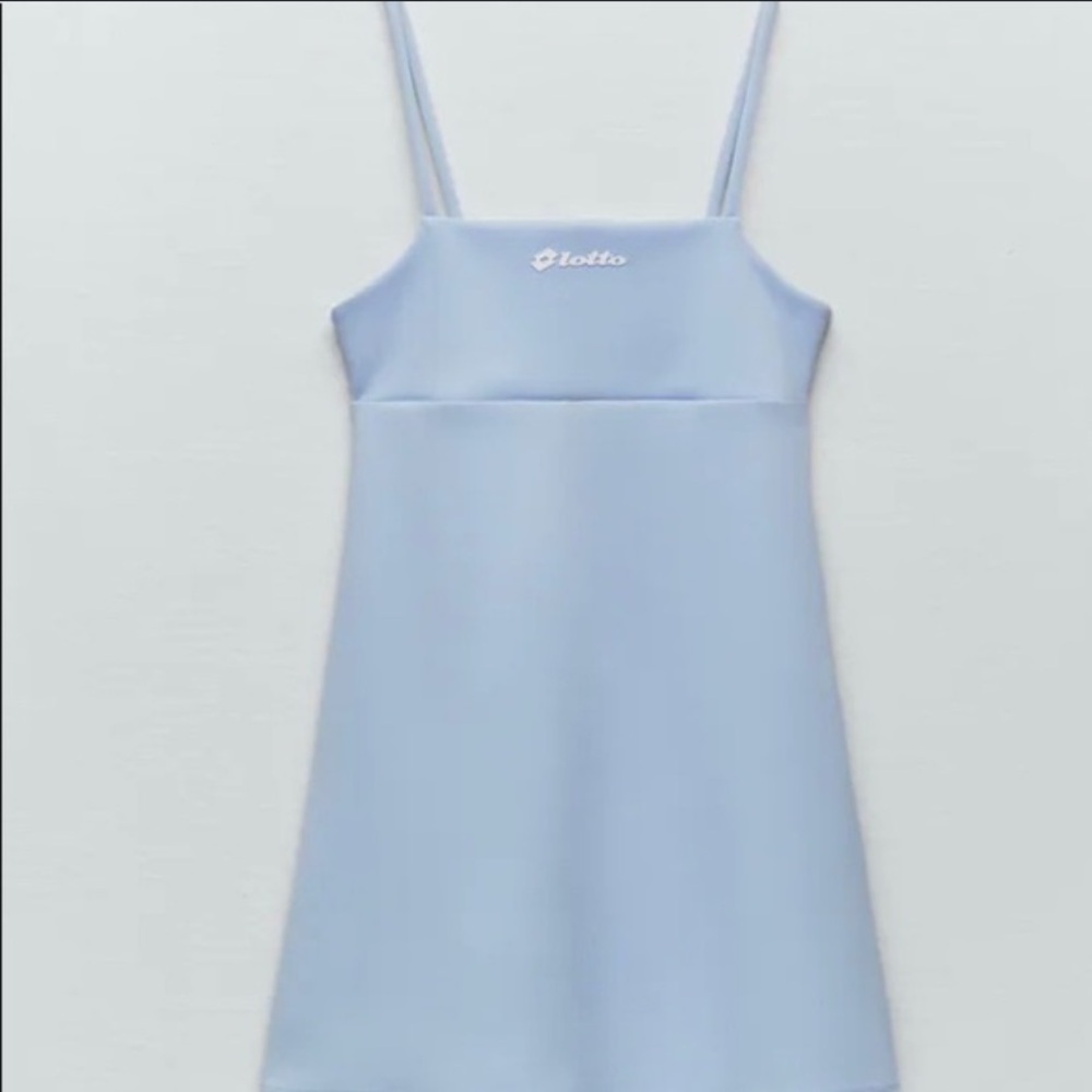 Zara Blue Chemise Slip Dress